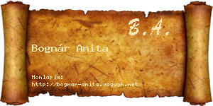 Bognár Anita névjegykártya